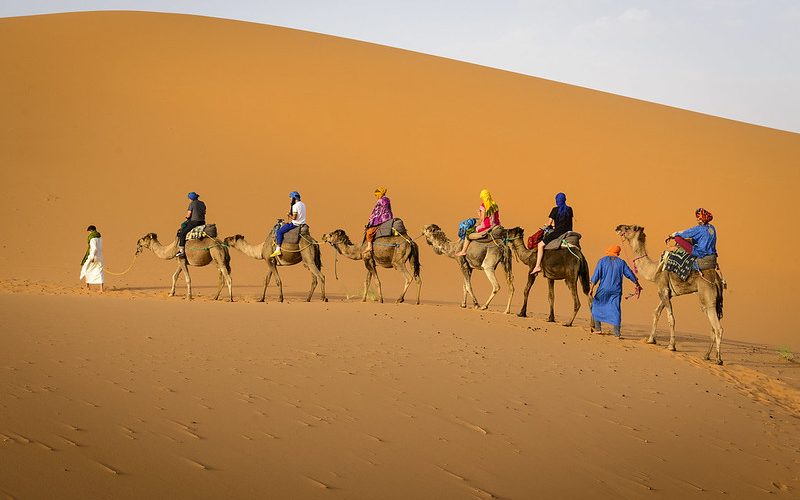 Camel Ride Sunrise in Dunes Merzouga